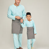 ELHAN Baju Melayu - Celeste Blue